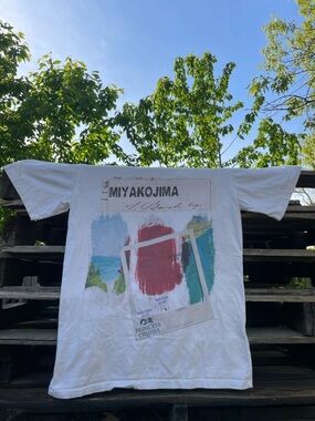 MIYAKOJIMA Graphic Tee with Coastal Print